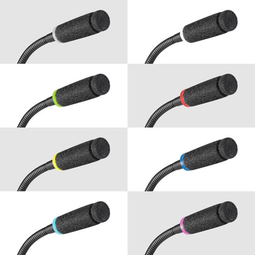 鐵三角 ES925H/FM5 超心形電容式鵝頸話筒帶5針嵌入式供電模組-不同顏色LED燈合集+防風罩